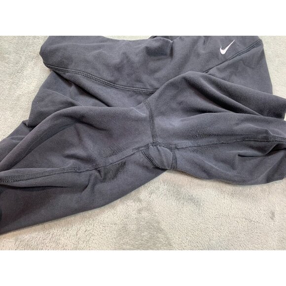 Nike Dri-Fit Womens Medium Black Elastic Waist Activewear Cropped Legging - Picture 6 of 9